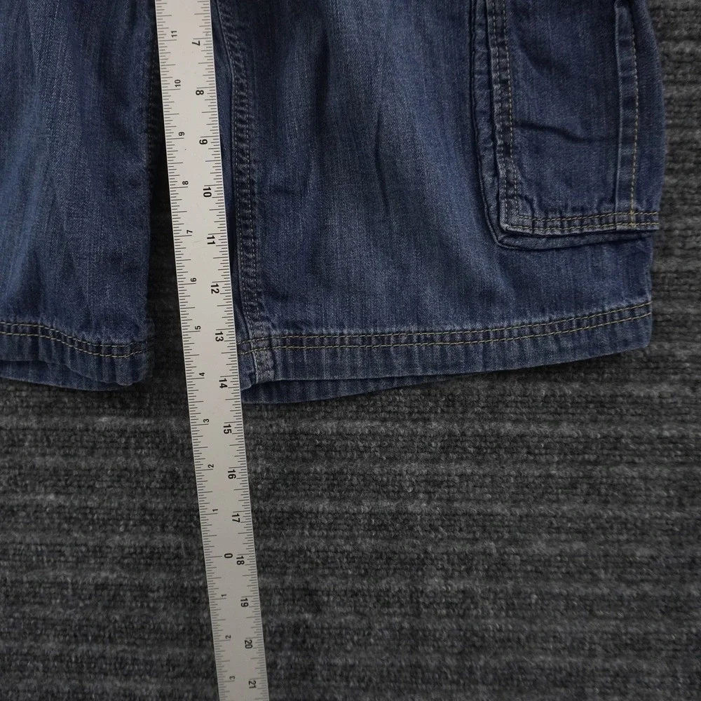 Old‎ Navy Cargo Shorts Boys 18 Blue Denim Medium Wash Adjustable Waist Utility